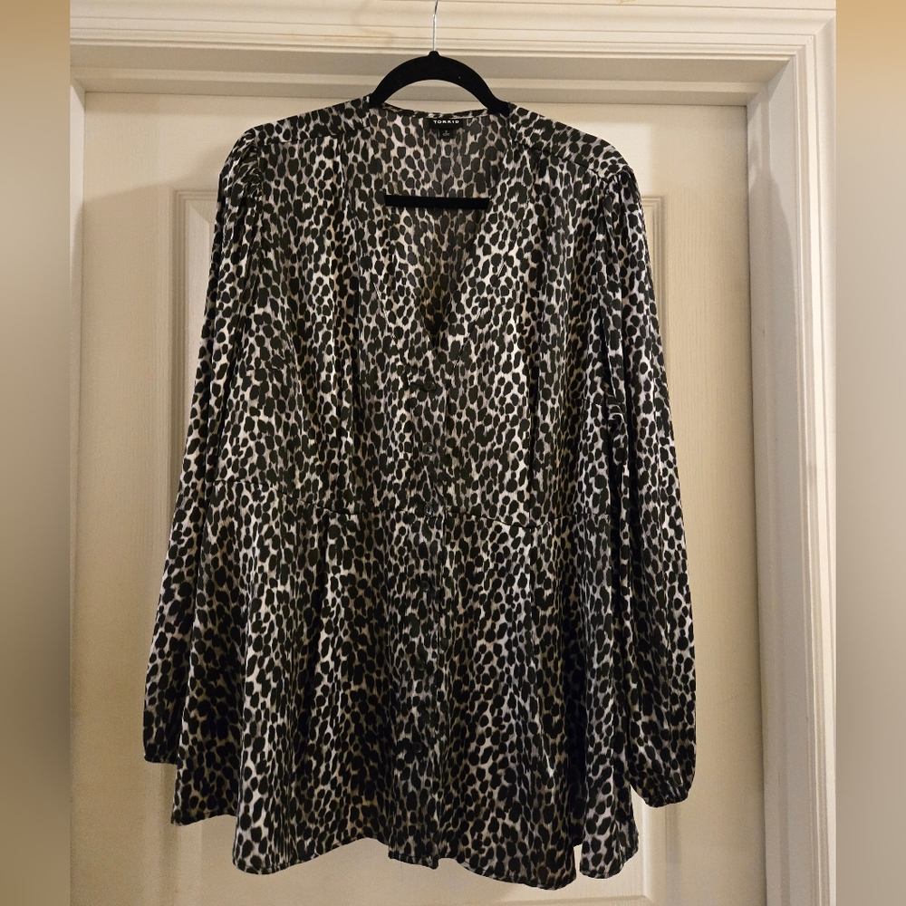 Leopard Print Women's Blouse
